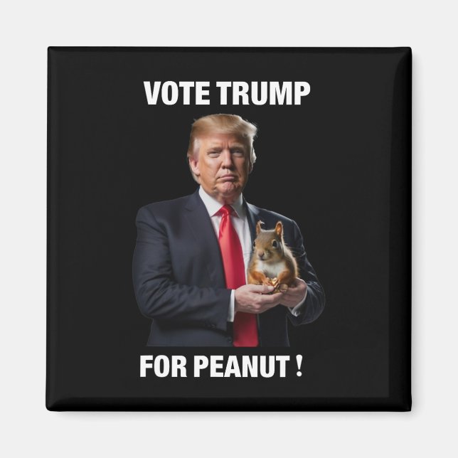 Trump für Erdnuss das Eichhörnchen 3 Magnet (Vorne)