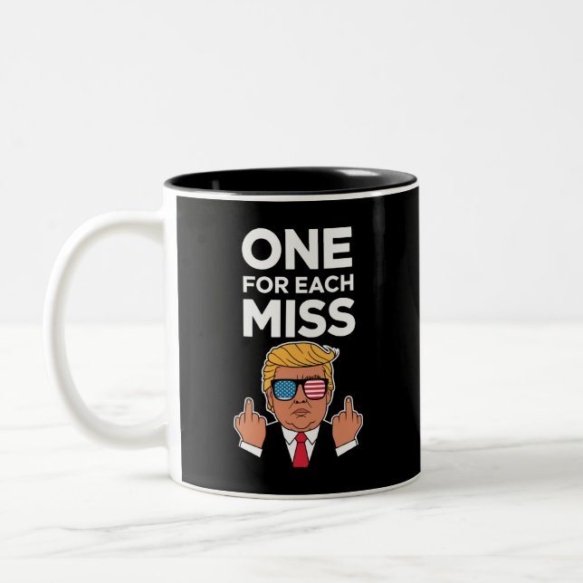 Trump für jede Frau Zweifarbige Tasse (Links)