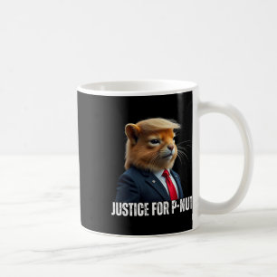 Trump für P-nut das Eichhörnchen Gerechtigkeit für Kaffeetasse