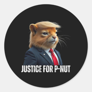Trump für P-nut das Eichhörnchen Gerechtigkeit für Runder Aufkleber