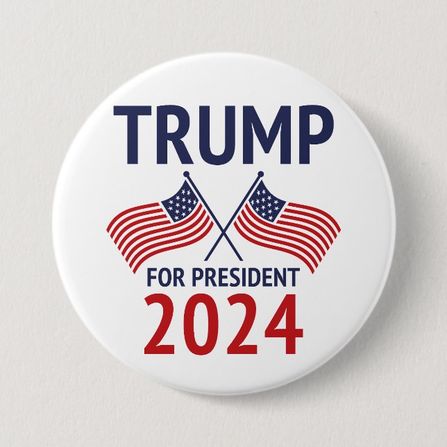 Trump für Präsident 2024 Button (Vorderseite)