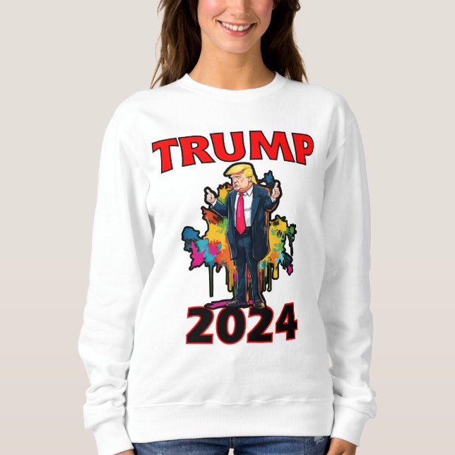 Trump für Präsident 2024, Make America Great v1 Sweatshirt (Vorderseite)