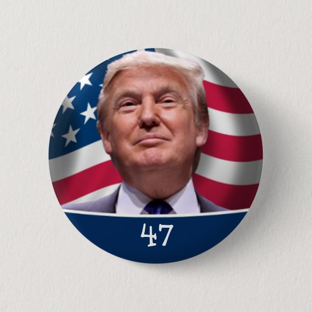 Trump für Präsident 47 für 2024 Button (Vorderseite)