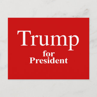 Trump für Präsident Postkarte