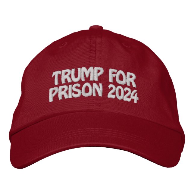 TRUMP FÜR PRISON 2024 BESTICKTE BASEBALLKAPPE (Vorderseite)