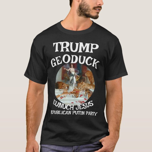 Trump Geoduck Eunuch Jesus Republikanisches Pee-Pa T-Shirt (Vorderseite)