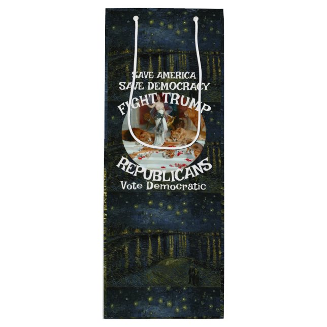 Trump Geschenktüte Für Weinflaschen (Vorderseite)