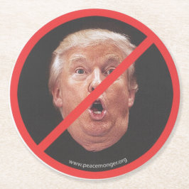 Trump-Gesicht-Papier-Unterlage Runder Pappuntersetzer