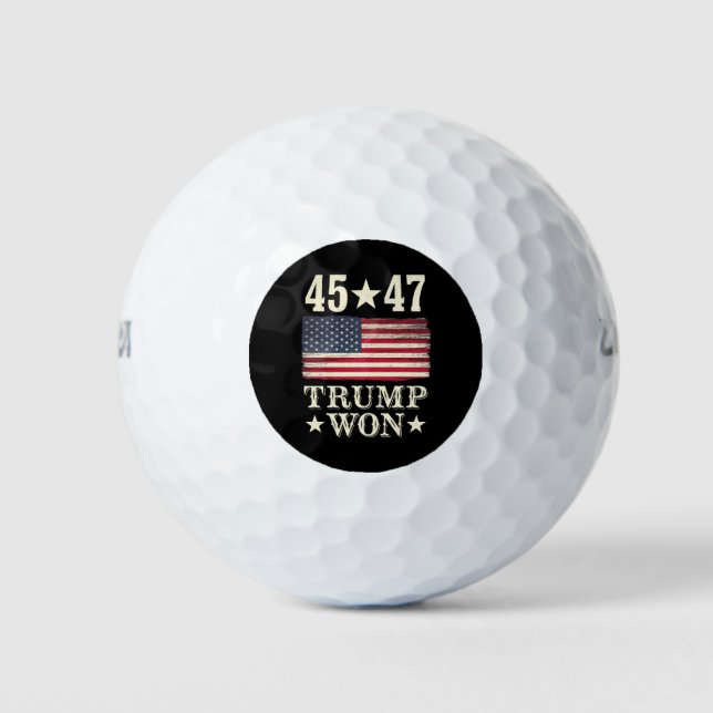 Trump gewann 2024 45 47. US-Präsident Flagge Golfball (Vorderseite)