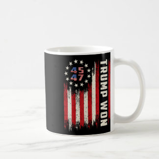 Trump gewann 2024 45 47. US-Präsidentin Flagge Kaffeetasse