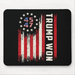 Trump gewann 2024 45 47. US-Präsidentin Flagge Mousepad