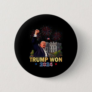 Trump gewann 2024 den 47. Platz im Weißen Haus im Button