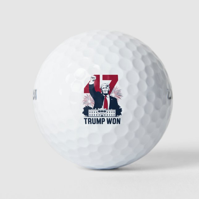 Trump gewann 2024 erneut den 47. golfball (Vorderseite)