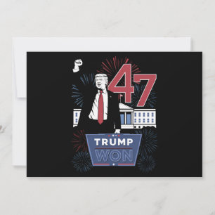 Trump gewann 2024 Präsident 47 Amerika USA Einladung