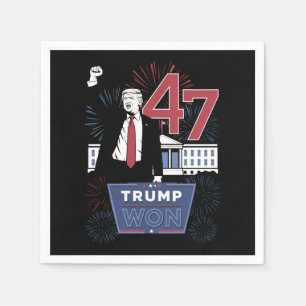 Trump gewann 2024 Präsident 47 Amerika USA Serviette