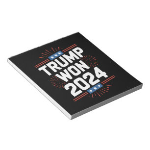Trump gewann 2024 Präsident 47. des Weißen Hauses Notizblock
