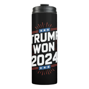 Trump gewann 2024 Präsident 47. des Weißen Hauses Thermosbecher