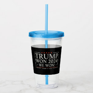 Trump gewann 2024 Wir haben gewonnen 47 2028 USA Acryltrinkbecher