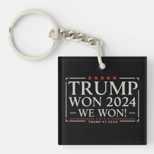 Trump gewann 2024 Wir haben gewonnen 47 2028 USA Schlüsselanhänger