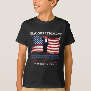 Trump gewann 2025 Wahl Einweihung Männer Frauen Ki T-Shirt