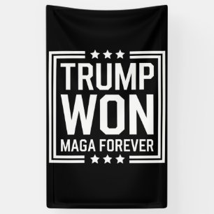 Trump gewann die 47. US-Präsidenten-Maga-Wahl 2024 Banner