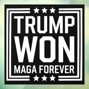 Trump gewann die 47. US-Präsidenten-Maga-Wahl 2024 Fensteraufkleber