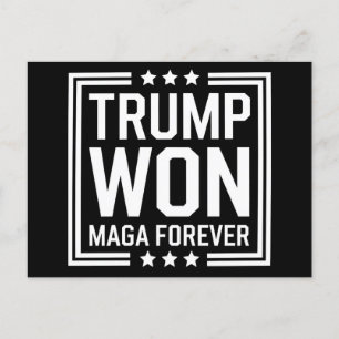 Trump gewann die 47. US-Präsidenten-Maga-Wahl 2024 Postkarte