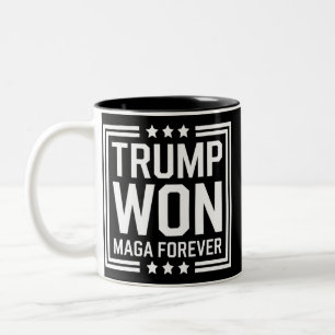 Trump gewann die 47. US-Präsidenten-Maga-Wahl 2024 Zweifarbige Tasse