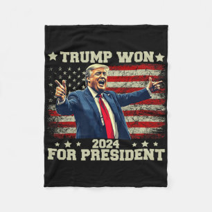 Trump gewann erneut die Wahl 2025 Präsident 47 Th Fleecedecke