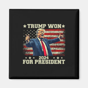 Trump gewann erneut die Wahl 2025 Präsident 47 Th Magnet