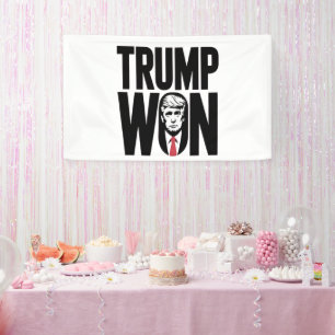 Trump gewann Trump Vance Wahl Präsident Rede Banner