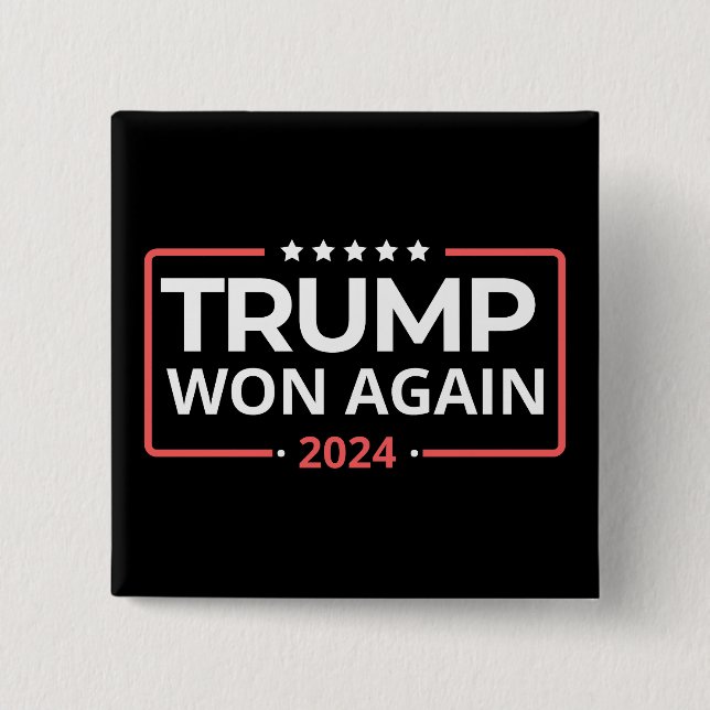 Trump gewann wieder 2024 button (Vorderseite)