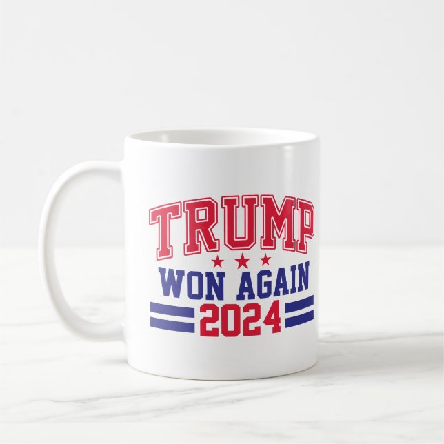 Trump gewann wieder 2024 kaffeetasse (Links)