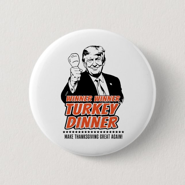 Trump Gewinner Funny Sieger Türkei Abendessen Than Button (Vorderseite)