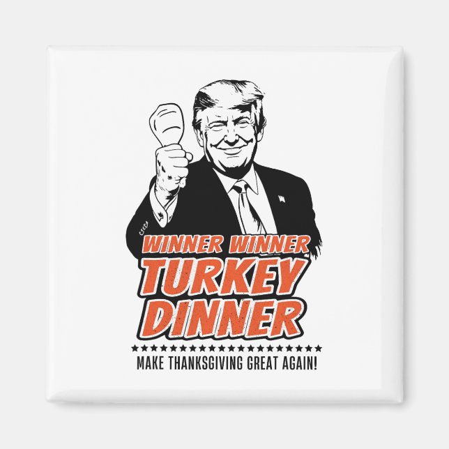 Trump Gewinner Funny Sieger Türkei Abendessen Than Magnet (Vorne)
