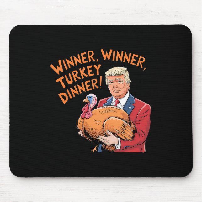 Trump Gewinner Lustiger Gewinner Truthahn Abendess Mousepad (Vorne)