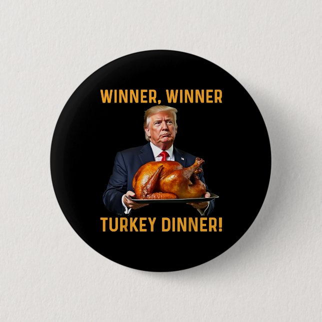 Trump Gewinner Türkei Abendessen Erntedank Hum Button (Vorderseite)