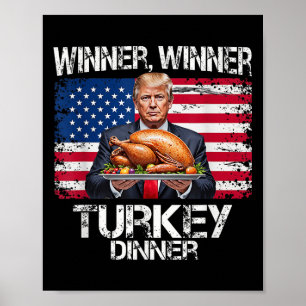 Trump Gewinner Türkei Abendessen Erntedank Spaß Poster
