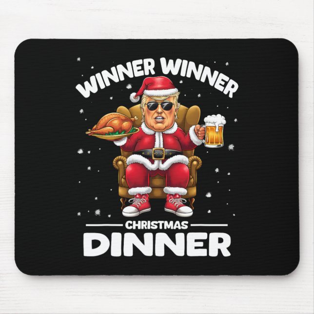 Trump Gewinner Türkei Abendessen Funny Trump Chri Mousepad (Vorne)