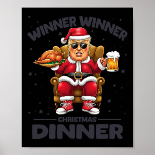 Trump Gewinner Türkei Abendessen Funny Trump Chri Poster