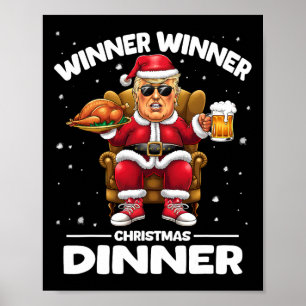 Trump Gewinner Türkei Abendessen Funny Trump Chri Poster