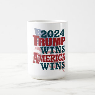 Trump gewinnt 2024 - Amerika gewinnt Kaffeetasse