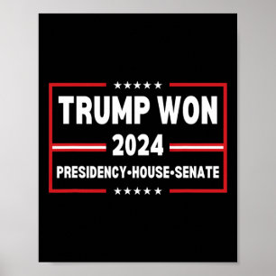 Trump gewinnt 2024 Präsidentschaft Senatskammer Me Poster
