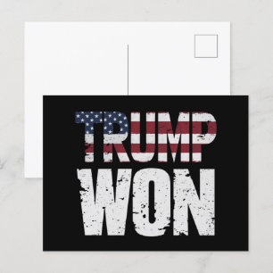 Trump gewinnt 47. US-Präsident Won Election 2024 Postkarte