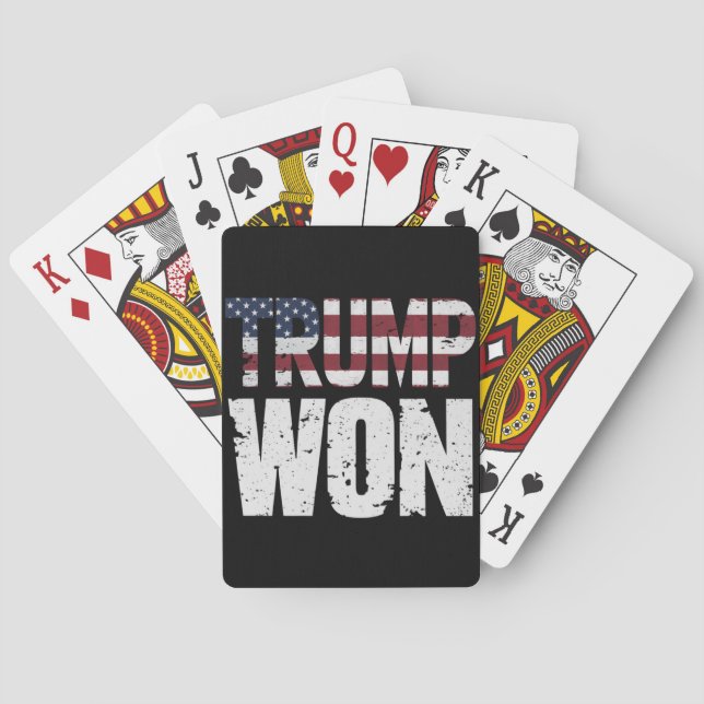 Trump gewinnt 47. US-Präsident Won Election 2024 Spielkarten (Rückseite)