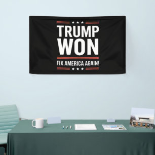 Trump gewinnt MAGA Trump-Gewinner 2024 - Amerika w Banner