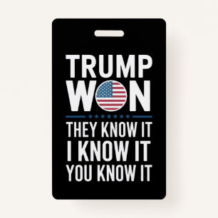 Trump gewinnt, sie wissen es 2024 47. Präsident ge Ausweis