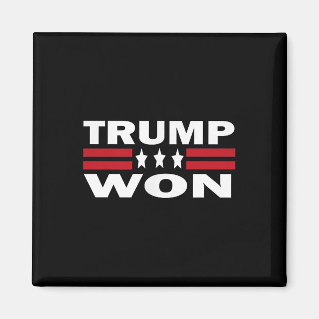 Trump gewinnt Trump Abfallmanagement Funny Garbage Magnet (Vorne)