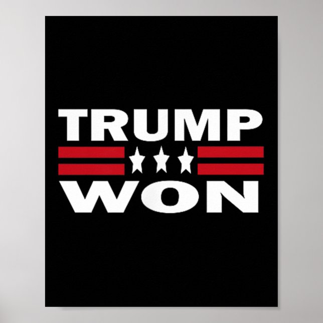 Trump gewinnt Trump Abfallmanagement Funny Garbage Poster (Vorne)