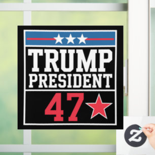 Trump gewinnt Wahl 2024 Trump gewinnt 2024 Fensteraufkleber